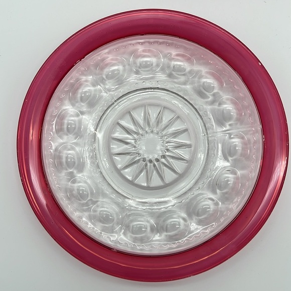 Vintage Tiffin-Franciscan King's Crown Ruby Red Flashed Salad Plates (Set of 6) - Picture 4 of 9